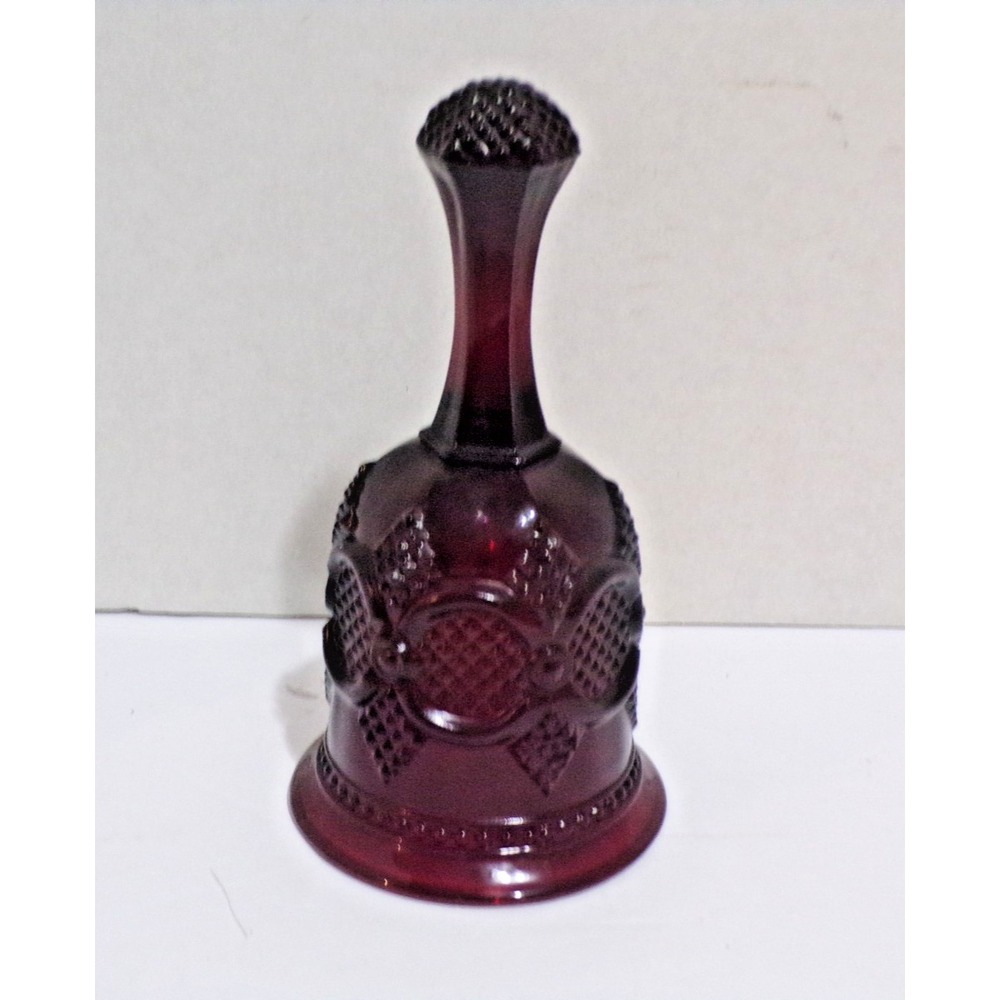 Avon 1876 Cape Cod Ruby Red Hostess Dinner Bell Victorian Diamond Pattern